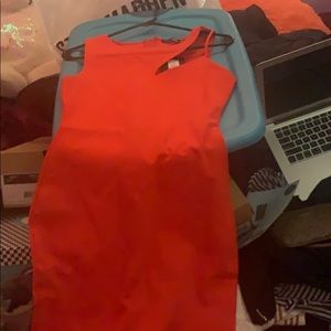 Midi orange/coral dress